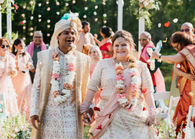 bride and groom at Indian wedding ceremony
